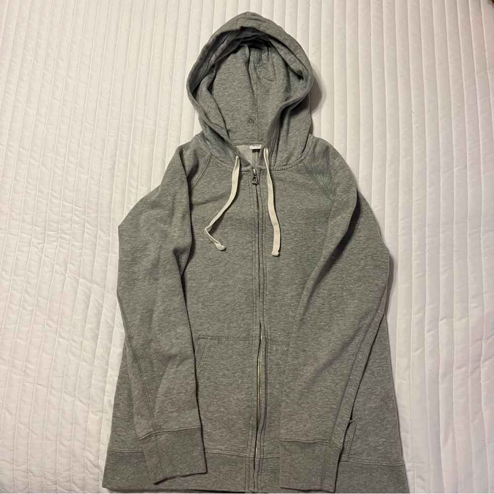 Gray Zip-Up Hoodie